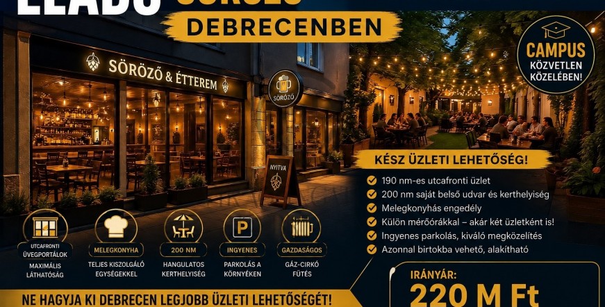 Debrecen Eladó Vendéglátás